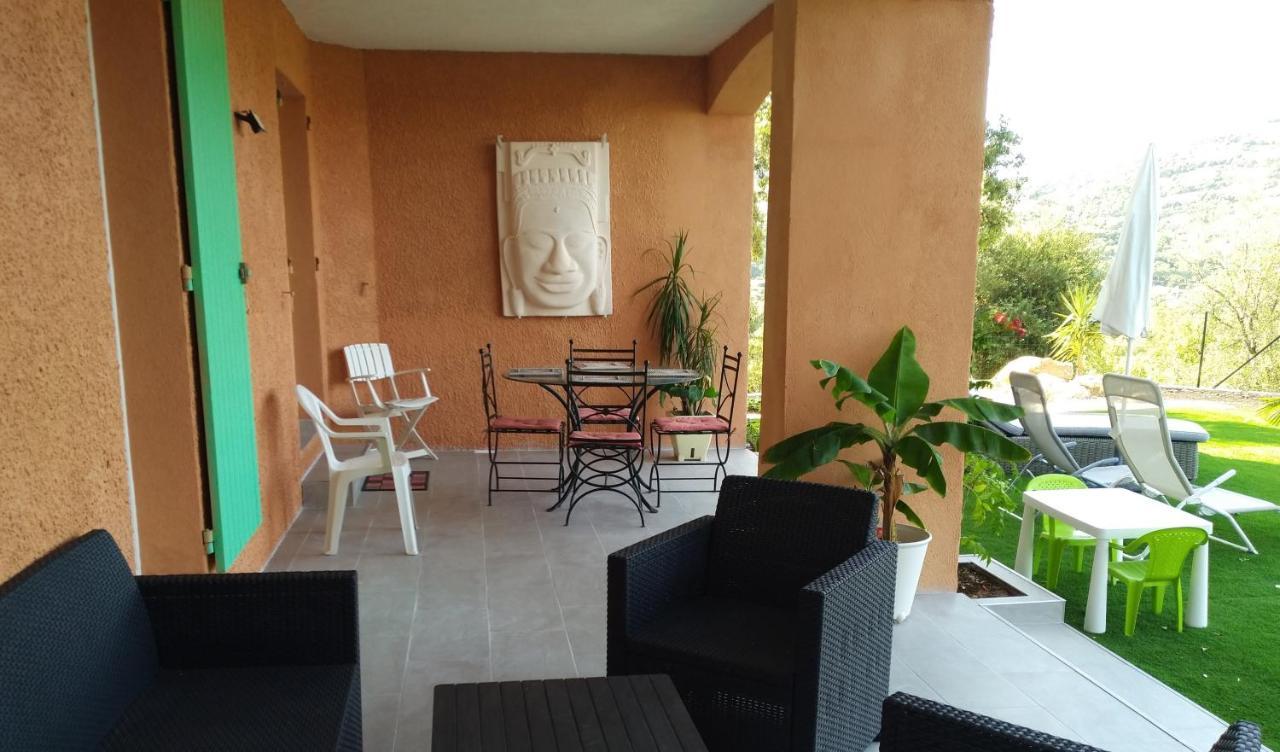 לה-לונד-לה-מורה Superbe Bas De Villa 80 M2 Piscine Privee Reservee Aux Vacanciers Avec Vue Magnifique 6 Couchages מראה חיצוני תמונה