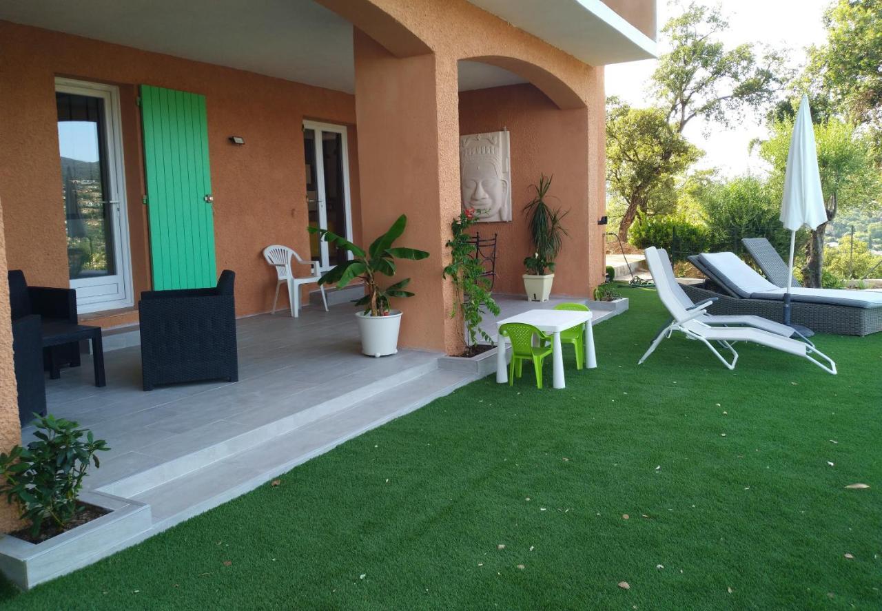 לה-לונד-לה-מורה Superbe Bas De Villa 80 M2 Piscine Privee Reservee Aux Vacanciers Avec Vue Magnifique 6 Couchages מראה חיצוני תמונה